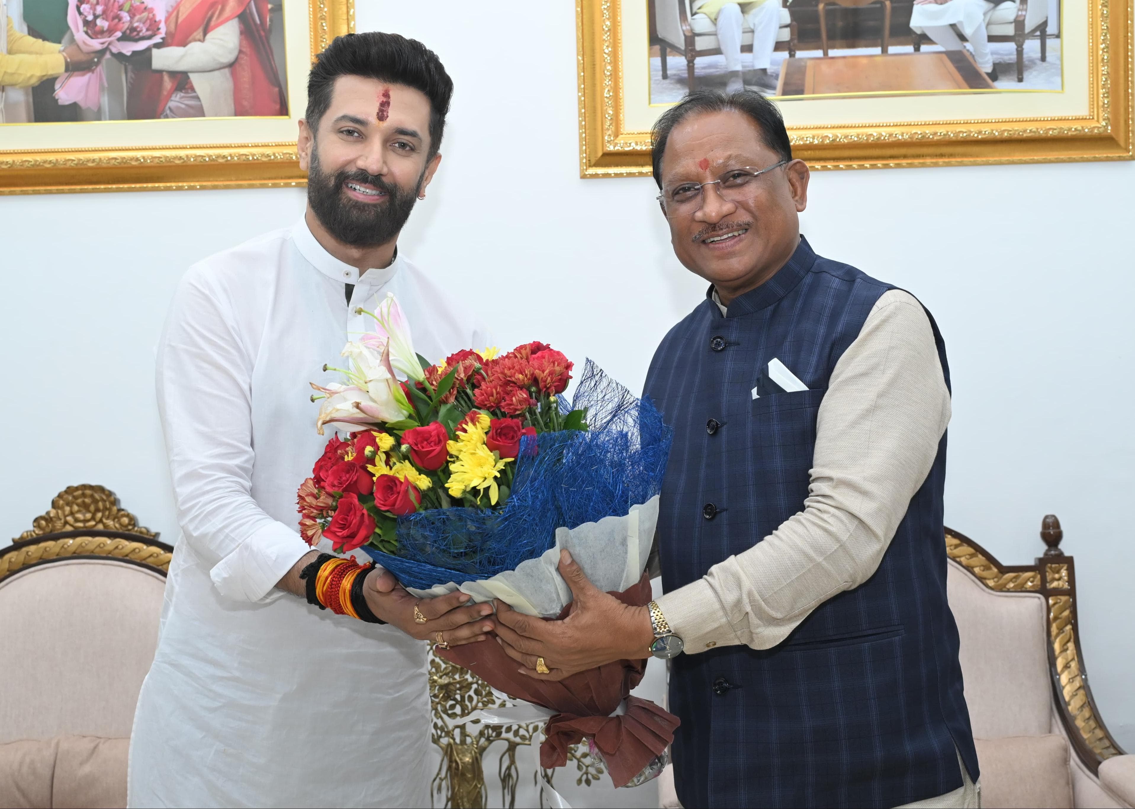 Union Minister Chirag Paswan made a courtesy call on Chief Minister Sai