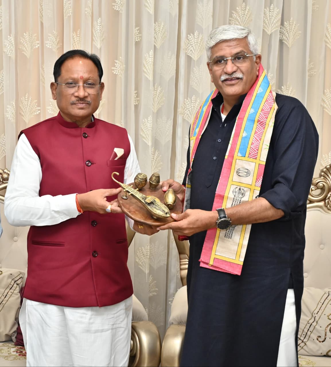 Union Tourism and Culture Minister Gajendra Singh Shekhawat paid a courtesy call on Chief Minister Vishnudev Sai.
