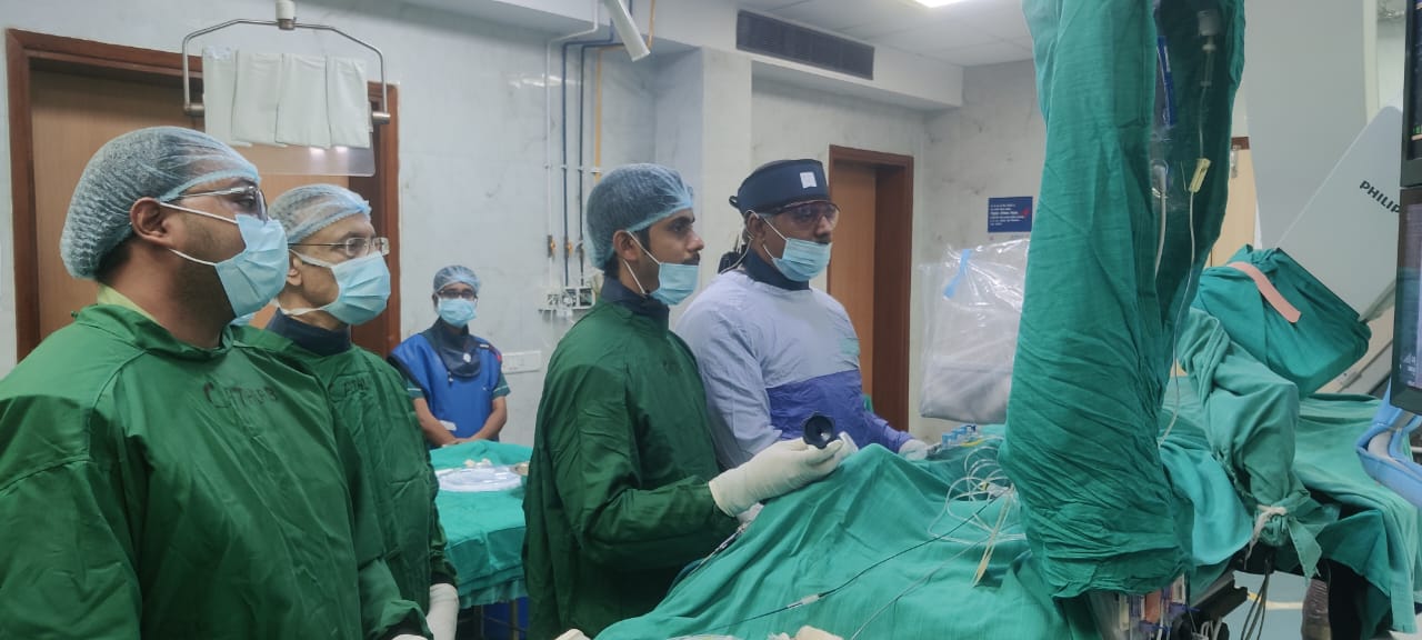 Ambedkar Hospital sets new record in New Year; heart veins blocked during valve transplant; patient's life saved by creating chimney from stent
