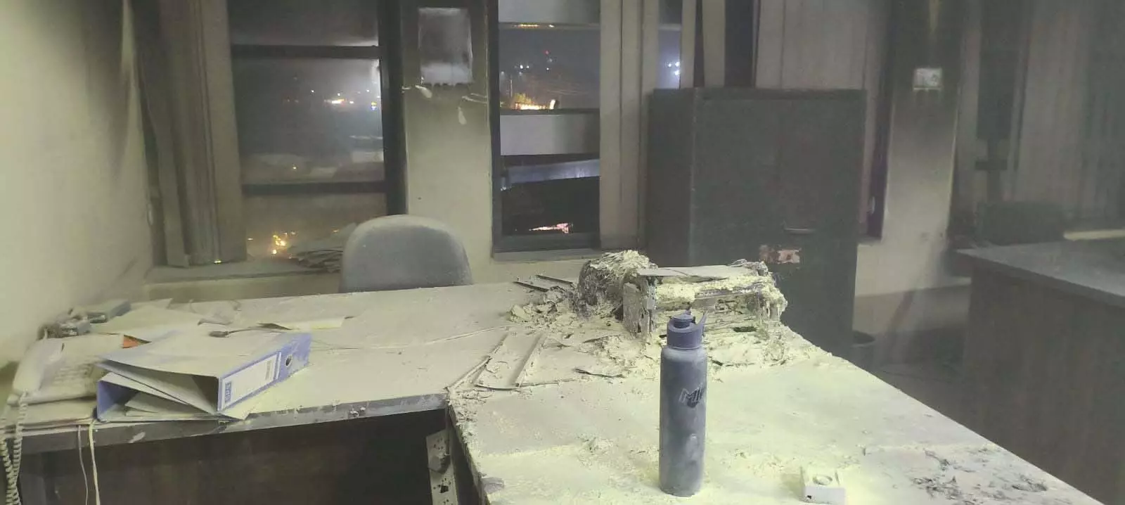 Fire broke out in the Excise Building due to a short circuit.