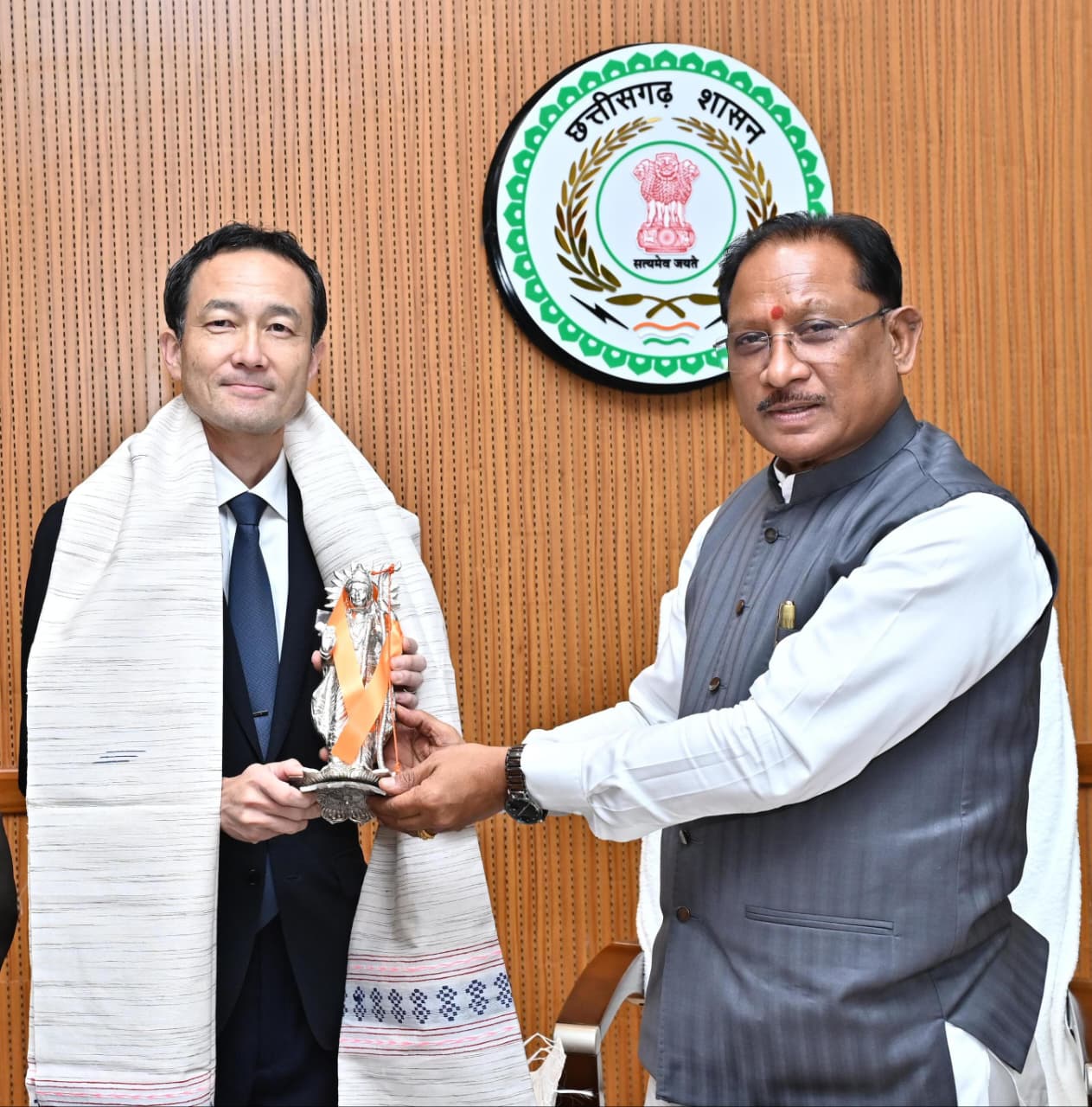 Abe Noriaki, Minister of Political Affairs, Embassy of Japan, paid a courtesy call on Chief Minister Vishnu Dev Sai.