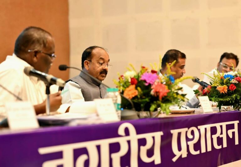 Second day of marathon review of works of urban bodies, Deputy Chief Minister Shri Arun Sao reviewed the works of Nagar Panchayats