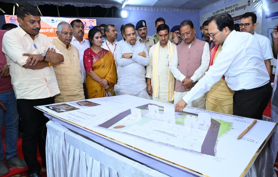 Chief Minister Shri Vishnudev Sai inspected the under-construction Nalanda campus and education hub in Bilaspur.