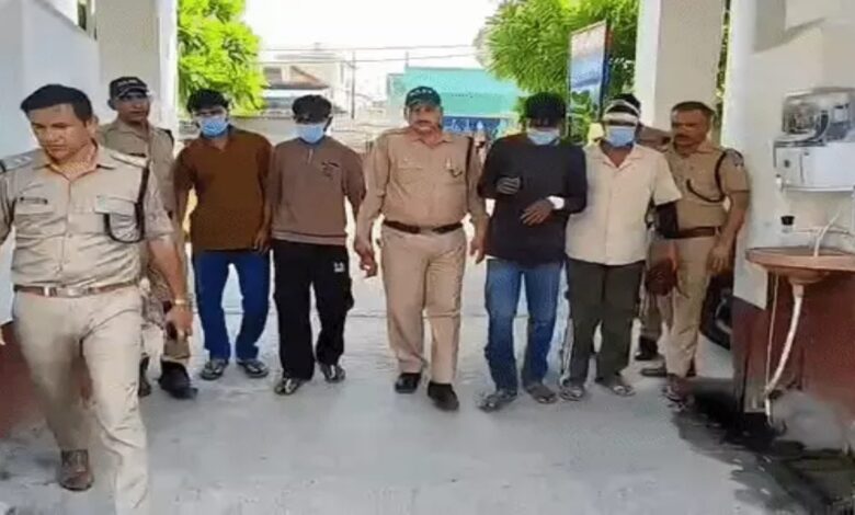 Chaos in Dehradun following the murder of a BJP leader: Police and media pelted with stones, three houses and a tractor burned; the main accused's house demolished.