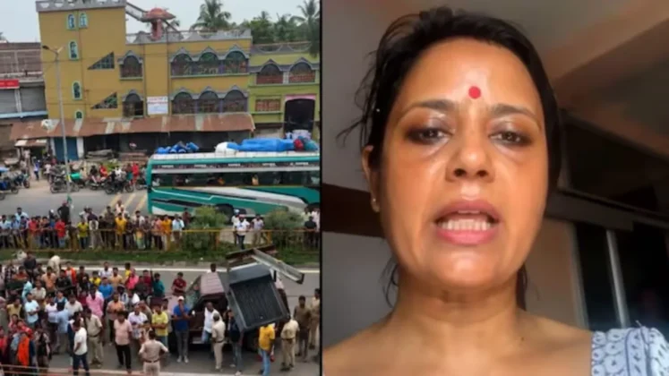 MAHUA MOITRA EGG ATTACK: Egg attack on Mahua!