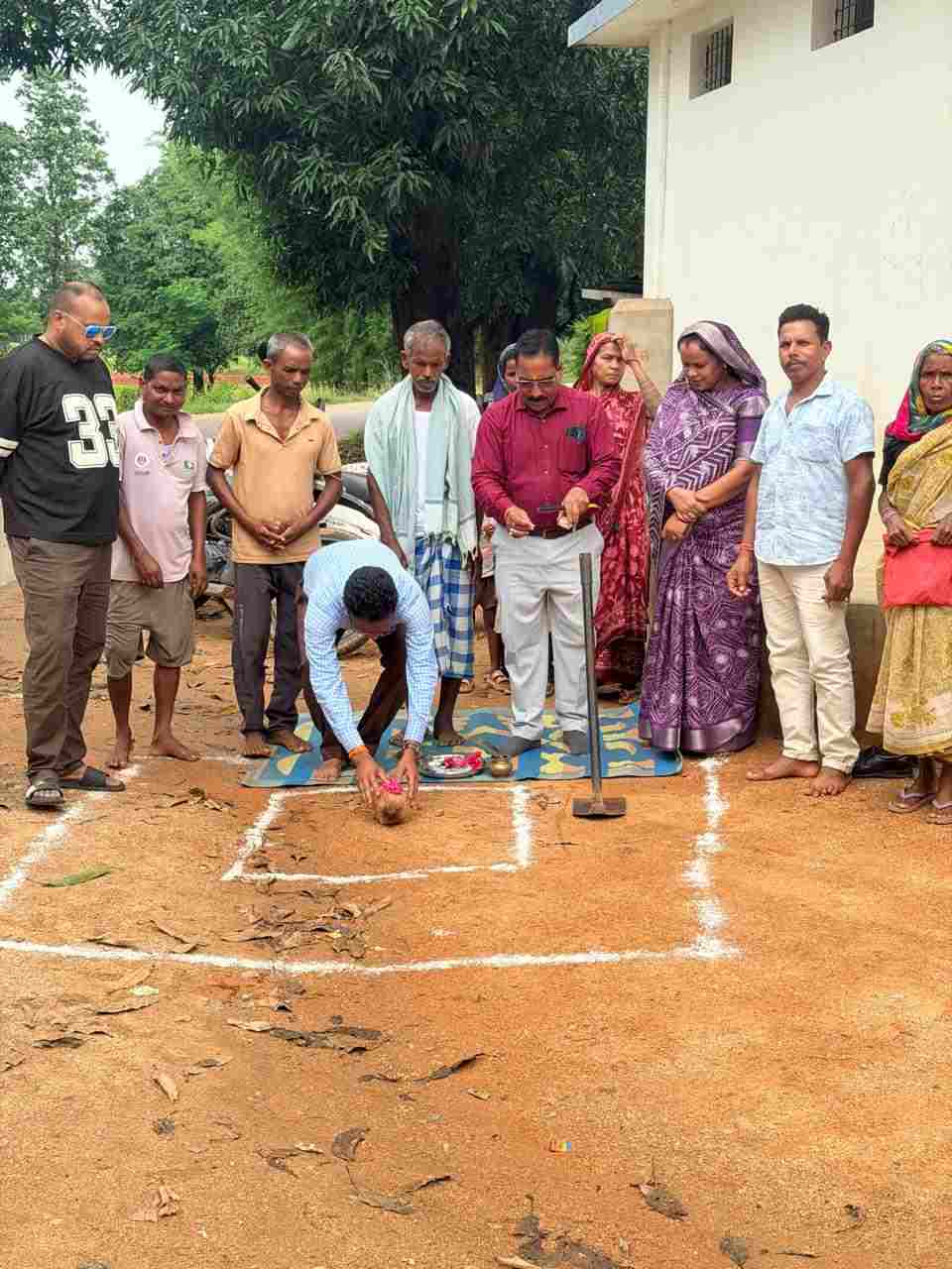 Bhoomi Pujan for installation of Solar High Mast Light in Chhapartoli
