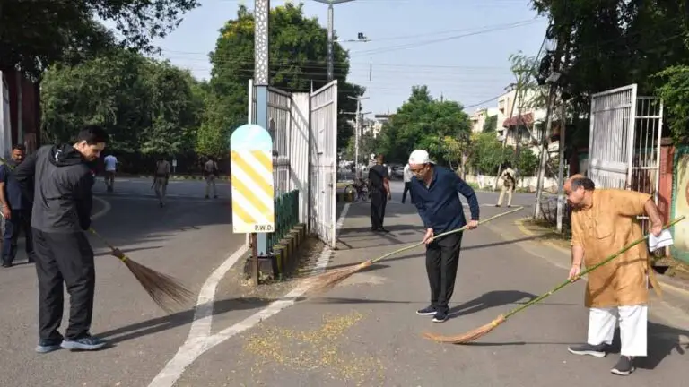 Governor Deka cleans up on Gandhi Jayanti