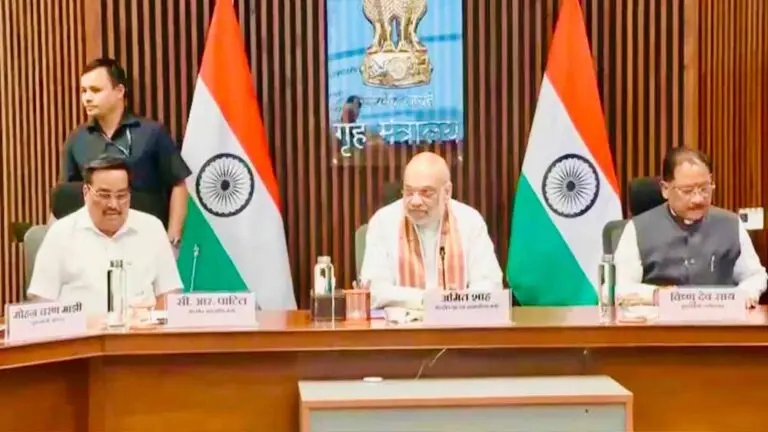 High-level meeting of Chhattisgarh and Odisha chaired by Union Home and Cooperation Minister Amit Shah