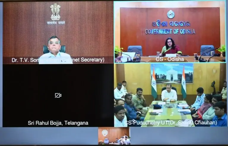 Cabinet Secretary holds video conference with Chief Secretaries of States to deal with the impending Cyclone 'Arnab'