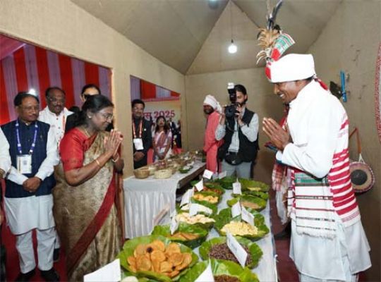Tribal Pride Day Celebrations 2025 - President visits stalls showcasing tribal culture and crafts