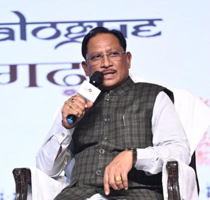 Chief Minister Vishnu Deo Sai shares his two years of good governance experiences at the Panchajanya Conclave - Danteshwari Dialogue