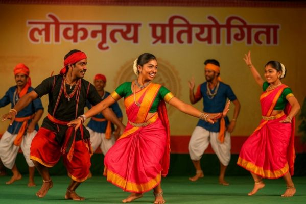 Folk dance competition at Karma Resort in Mainpat on December 19