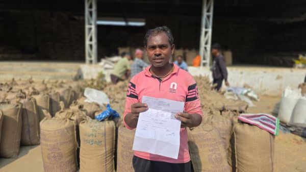 Digital technology made paddy sale easier, farmer Jyoti Prakash cut token from home