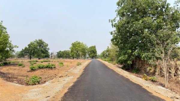 Villagers are happy with the construction of the Polampalli to Aralampalli road.