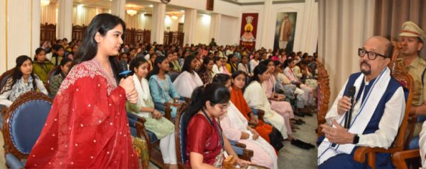Governor Deka interacted with the girl students of the college.