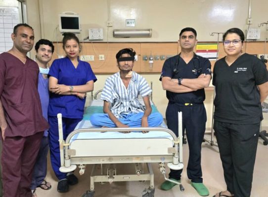 A young man suffering from bloody cough for 10 years got a new lease of life at Ambedkar Hospital.