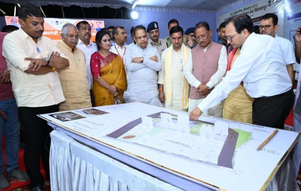 Chief Minister Shri Vishnudev Sai inspected the under-construction Nalanda campus and education hub in Bilaspur.