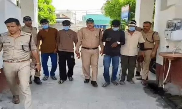 Chaos in Dehradun following the murder of a BJP leader: Police and media pelted with stones, three houses and a tractor burned; the main accused's house demolished.