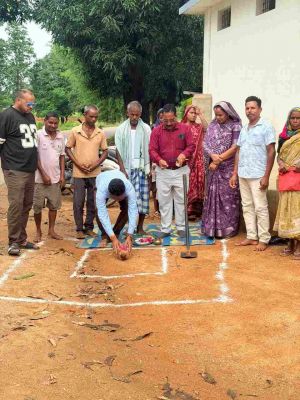 Bhoomi Pujan for installation of Solar High Mast Light in Chhapartoli