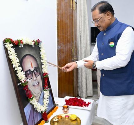 Chief Minister Vishnu Dev Sai paid tribute to late Kushabhau Thakre on his birth anniversary.