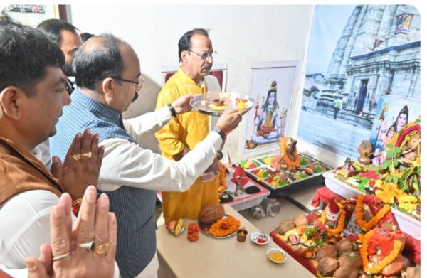 Deputy Chief Minister Arun Saw participated in Maharudrabhishek