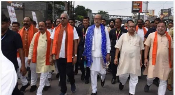 Governor Deka undertook a padyatra with a pledge for a drug-free India.