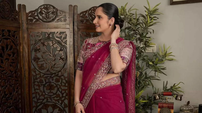 Sania Mirza wore the most gorgeous saree for PV Sindhu's wedding reception.