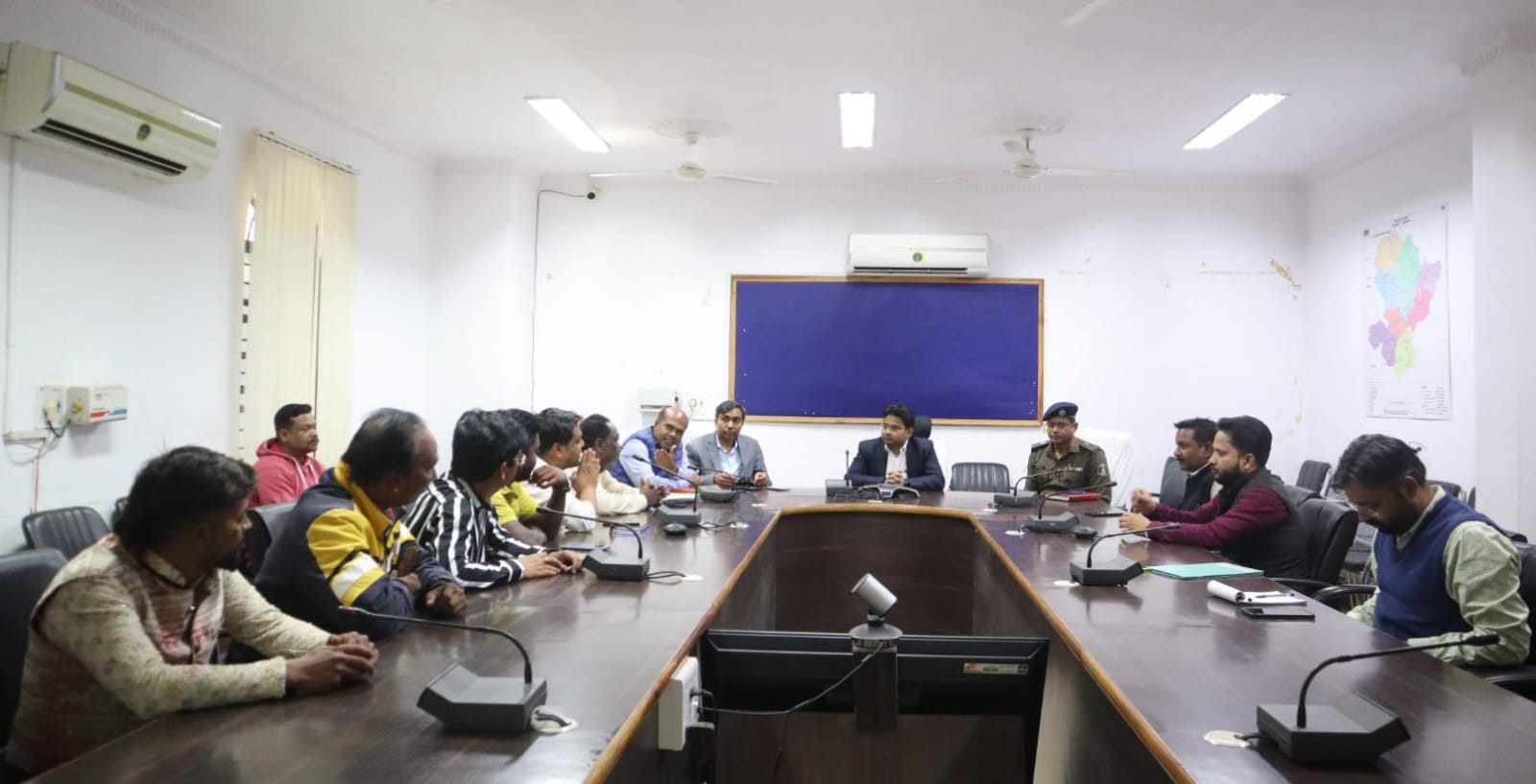 A meeting of political parties was organized for pre-election preparations: Discussion was held on conduct of election work during elections and code of conduct.