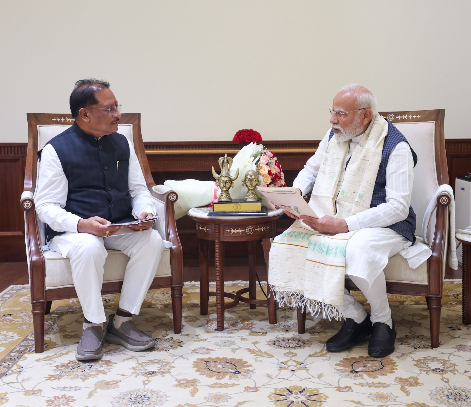 *CM Vishnu Deo Sai meets PM Modi &ndash; Gives Invitation for Chhattisgarh's 'Amrit Rajat Mahotsav'; State's Development Agenda Discussed*