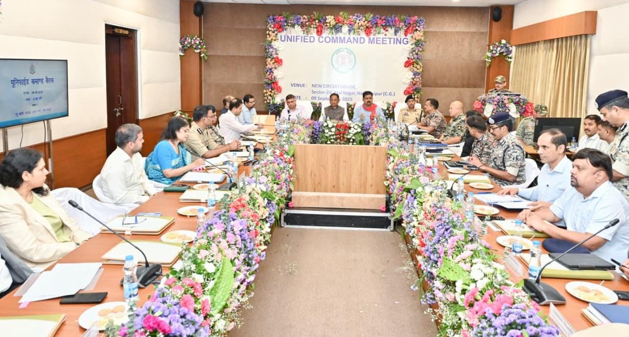 Unified Command Meeting Chaired by Chief Minister Vishnu Deo Sai