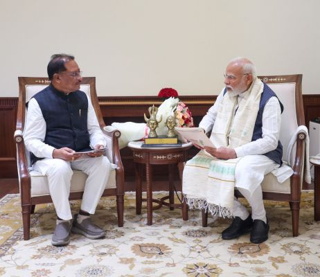 *CM Vishnu Deo Sai meets PM Modi &ndash; Gives Invitation for Chhattisgarh's 'Amrit Rajat Mahotsav'; State's Development Agenda Discussed*