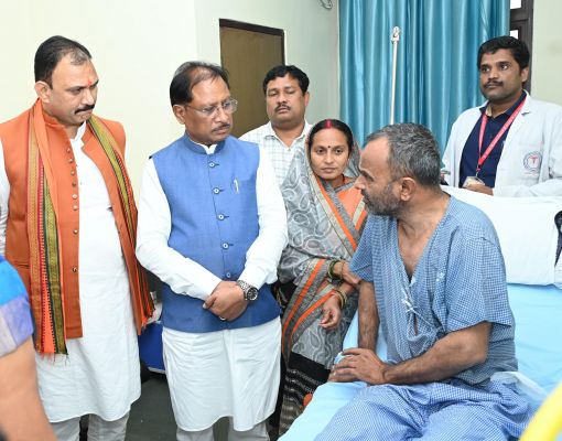 *CM Vishnu Deo Sai visits AIIMS Raipur, assures support to Vishambhar Yadav and family*