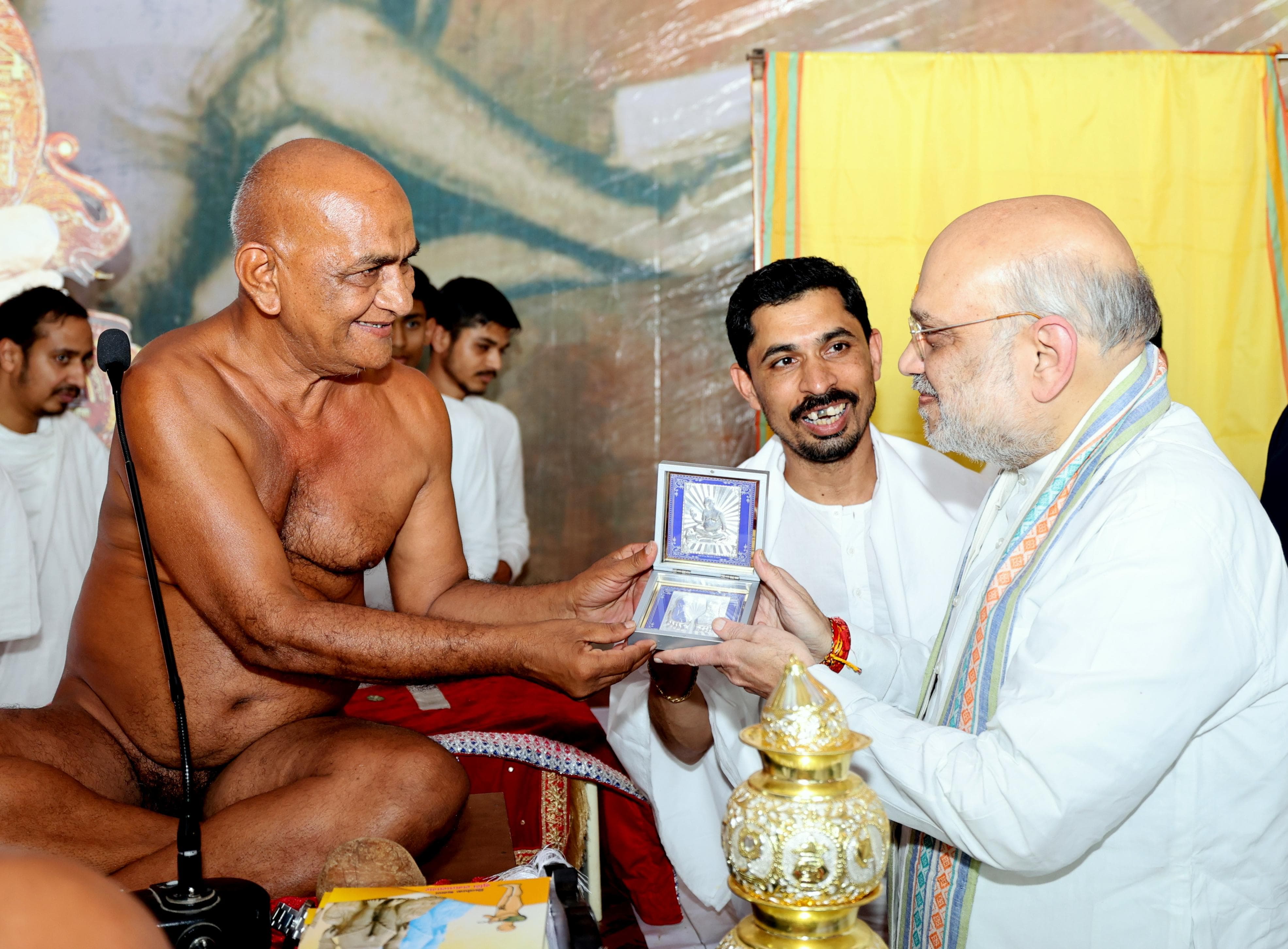 Union Home Minister and Minister of Cooperation Shri Amit Shah attends First Samadhi Smriti Mahotsav of Acharya Shri Vidyasagar Ji Maharaj and Shri 1008 Siddhachakra Vidhan Vishva Shanti Mahayagya in Rajnandgaon, Chhattisgarh